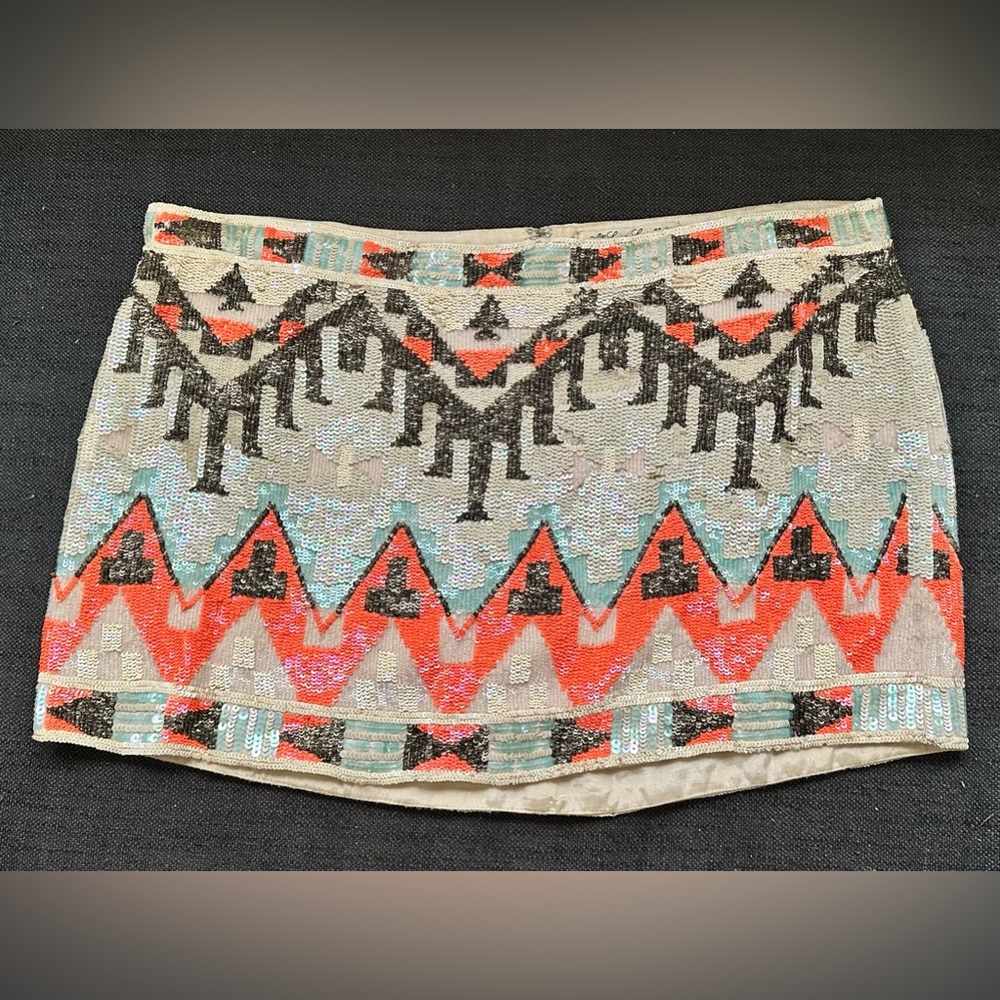 All Saints Spitalfields Sequins Mini Skirt, Size 12